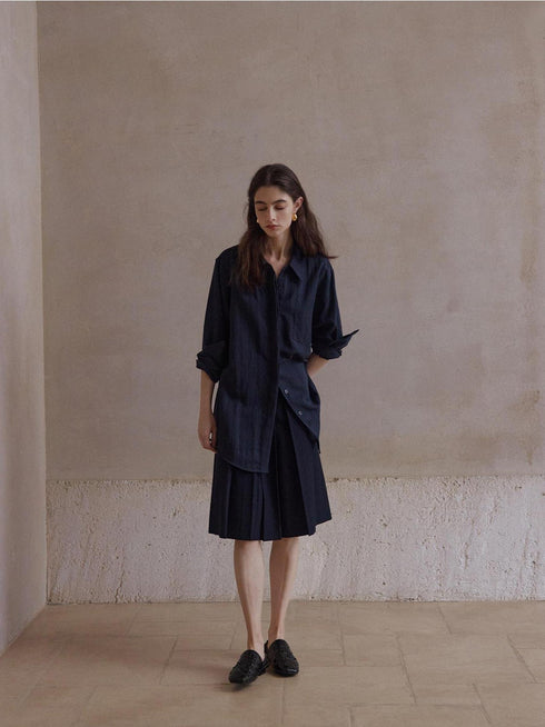 Maura Wool Pleat Skirt